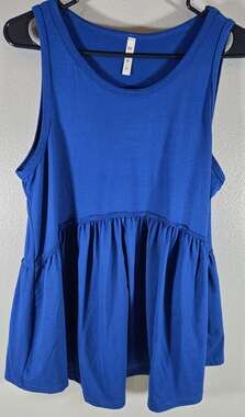 mts Women's Blue Tank Top Tunic Size M